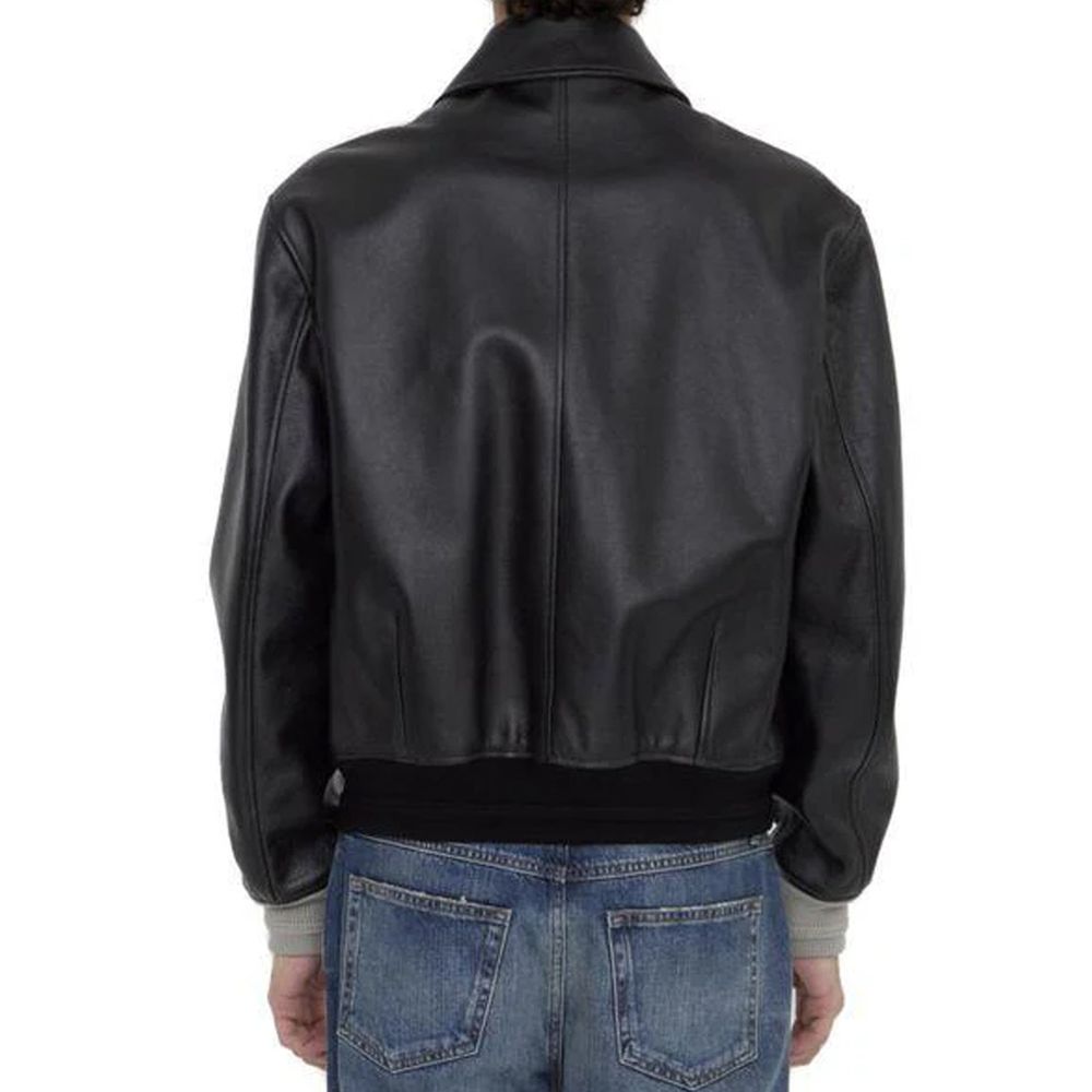 Dior Schwarze Lederjacke-3