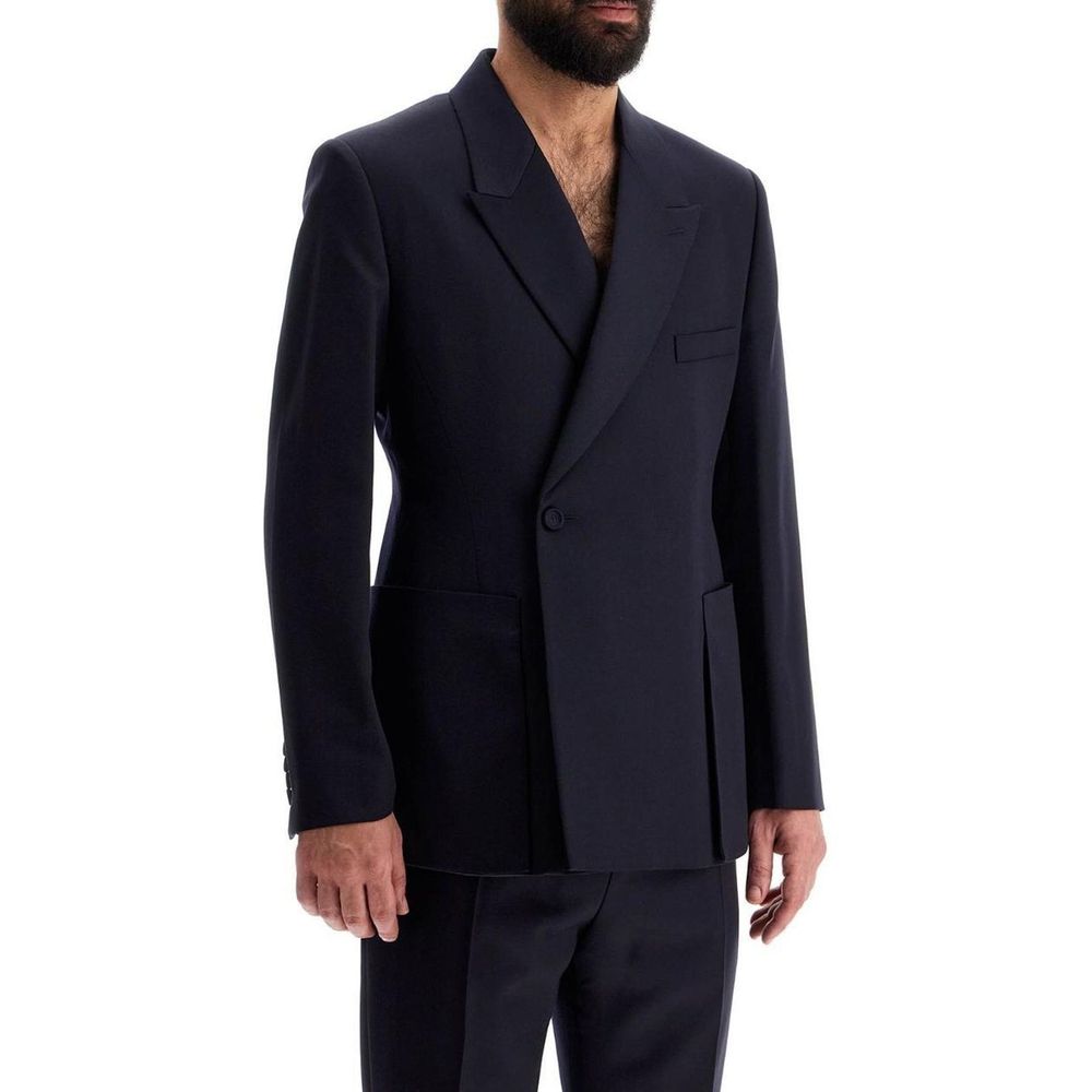 Dior Blaues Sakko aus reiner Schurwolle-2
