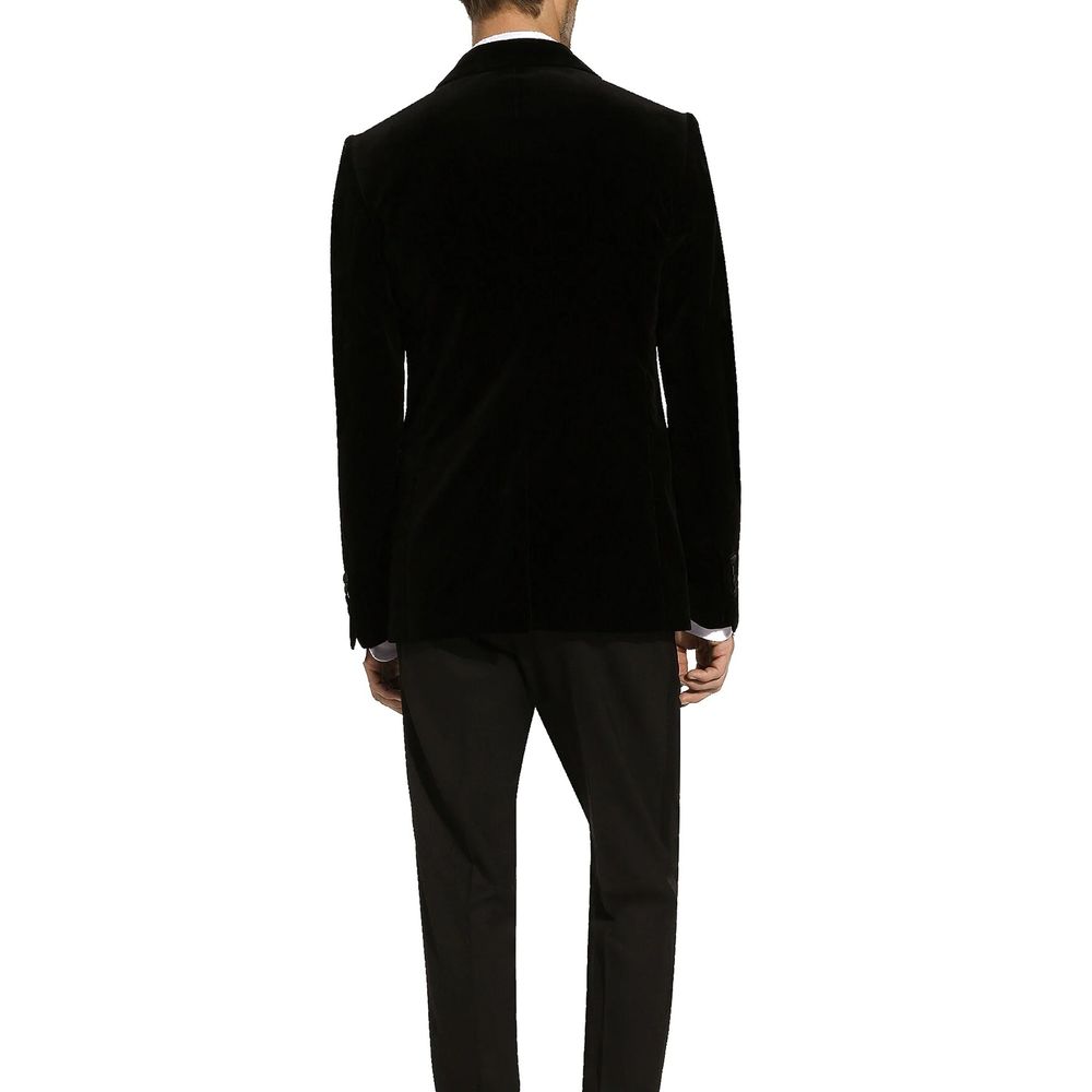 Dolce & Gabbana Schwarzer Baumwoll-Smoking-3