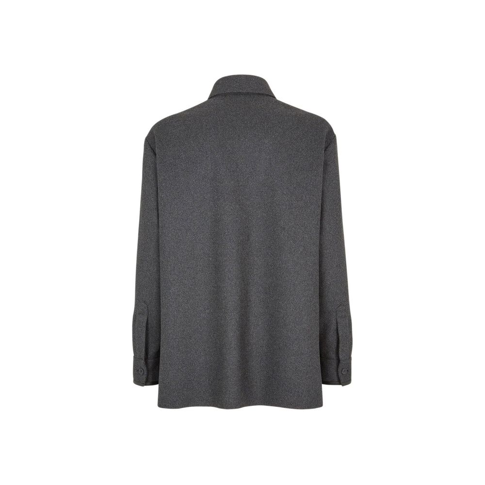 Fendi Grauer Kaschmir-Mantel-3