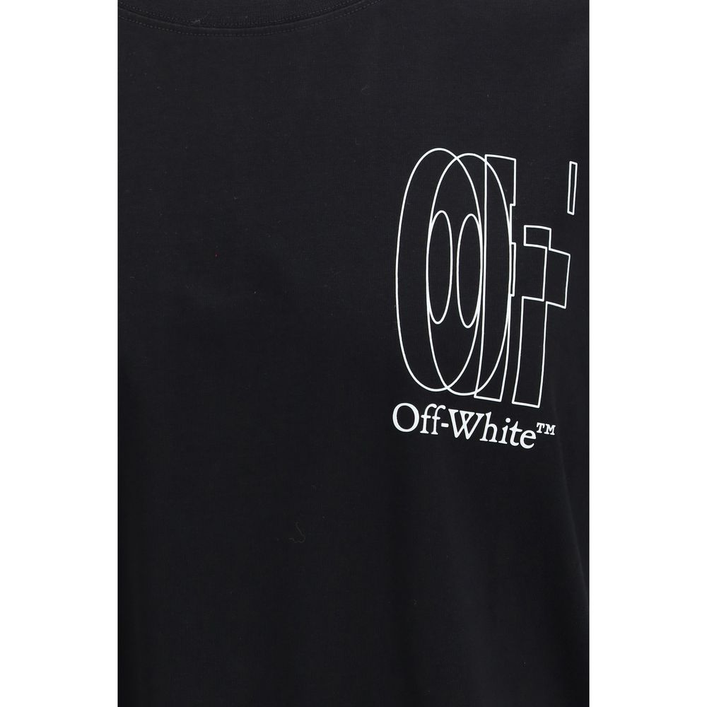 Off-White Schwarzes Baumwoll-T-Shirt-3