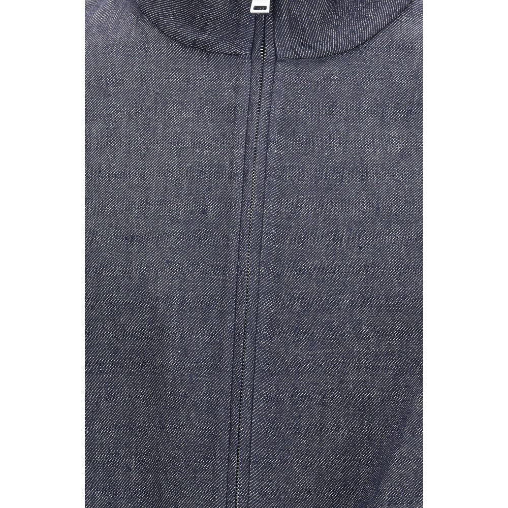 Fendi Blaue Jeansjacke aus Leinen-3