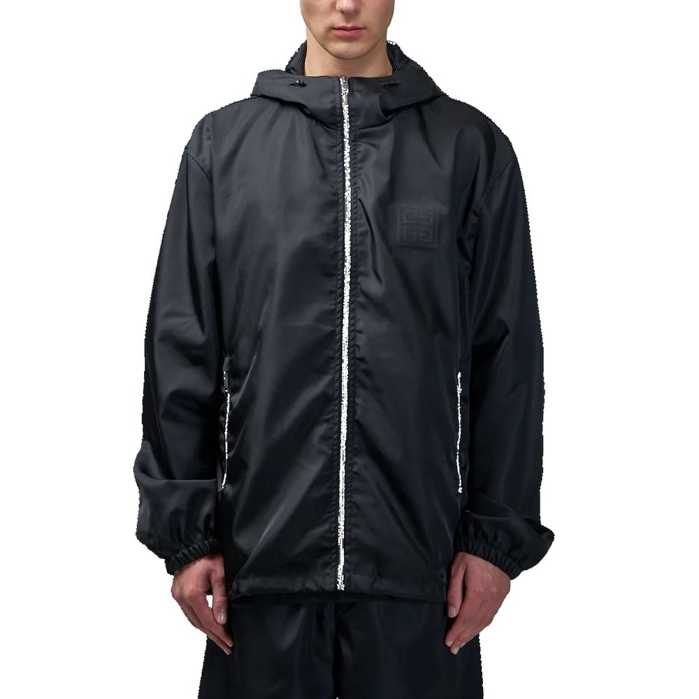 Givenchy Schwarze Nylon-Shell-Jacke-2