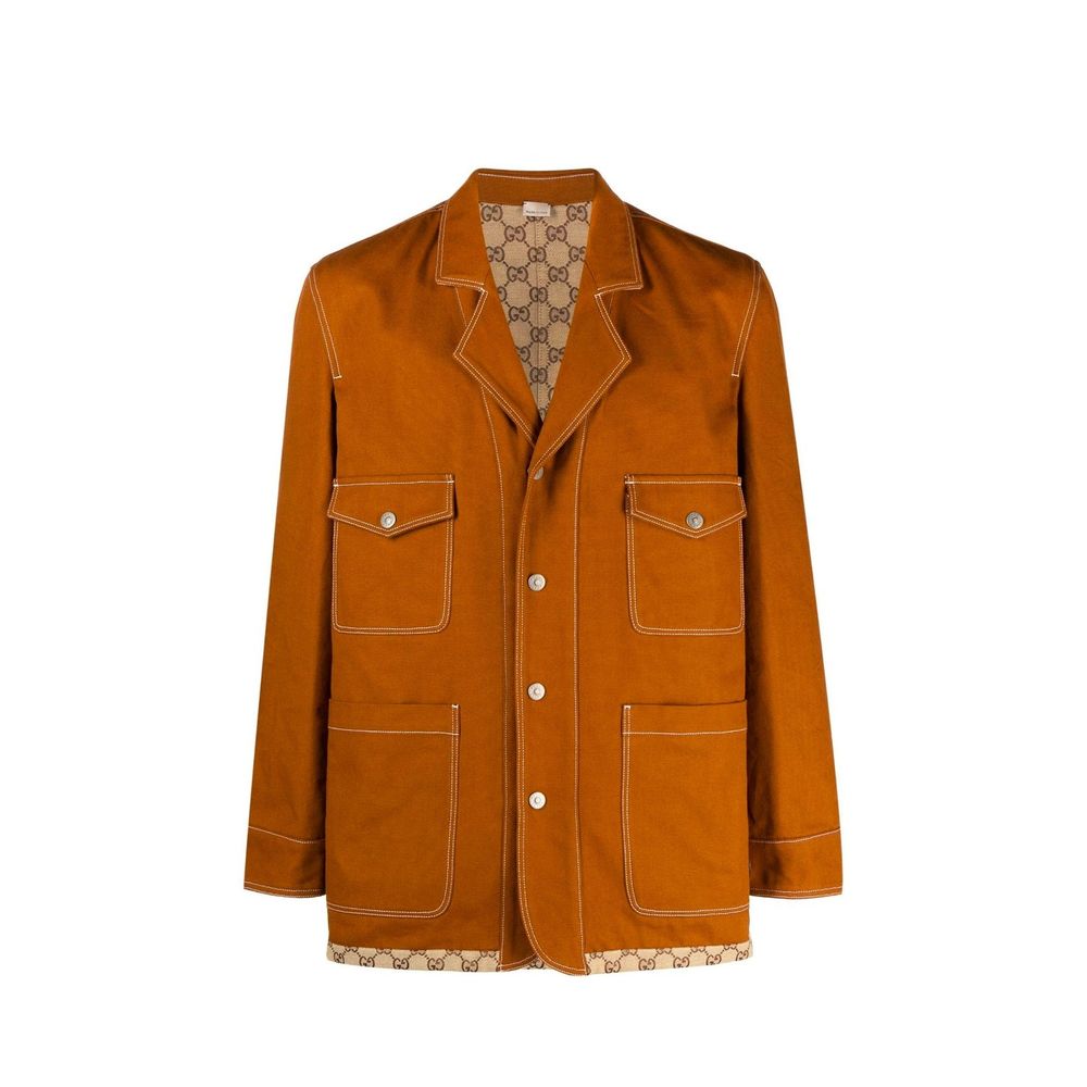 Gucci Brauner Baumwollmantel