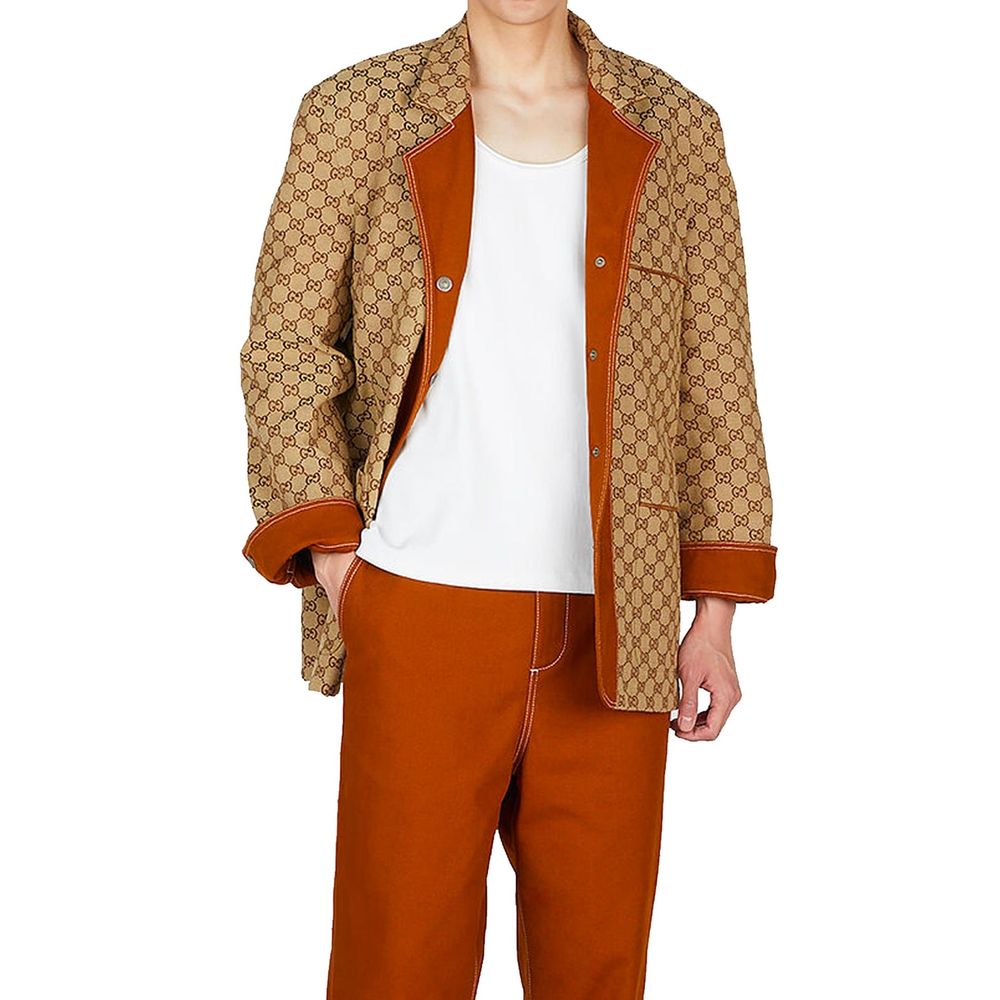 Gucci Brauner Baumwollmantel-2