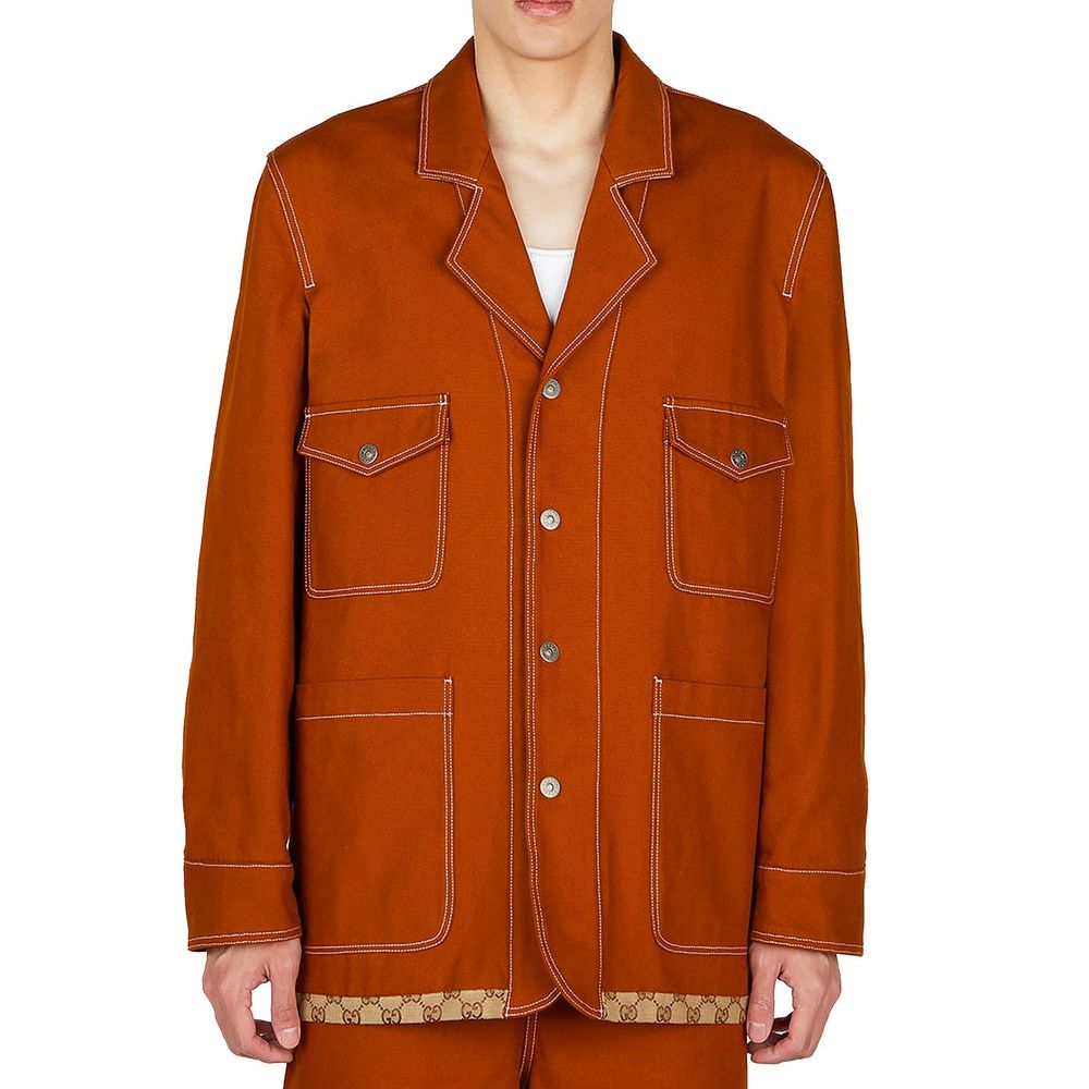 Gucci Brauner Baumwollmantel-3