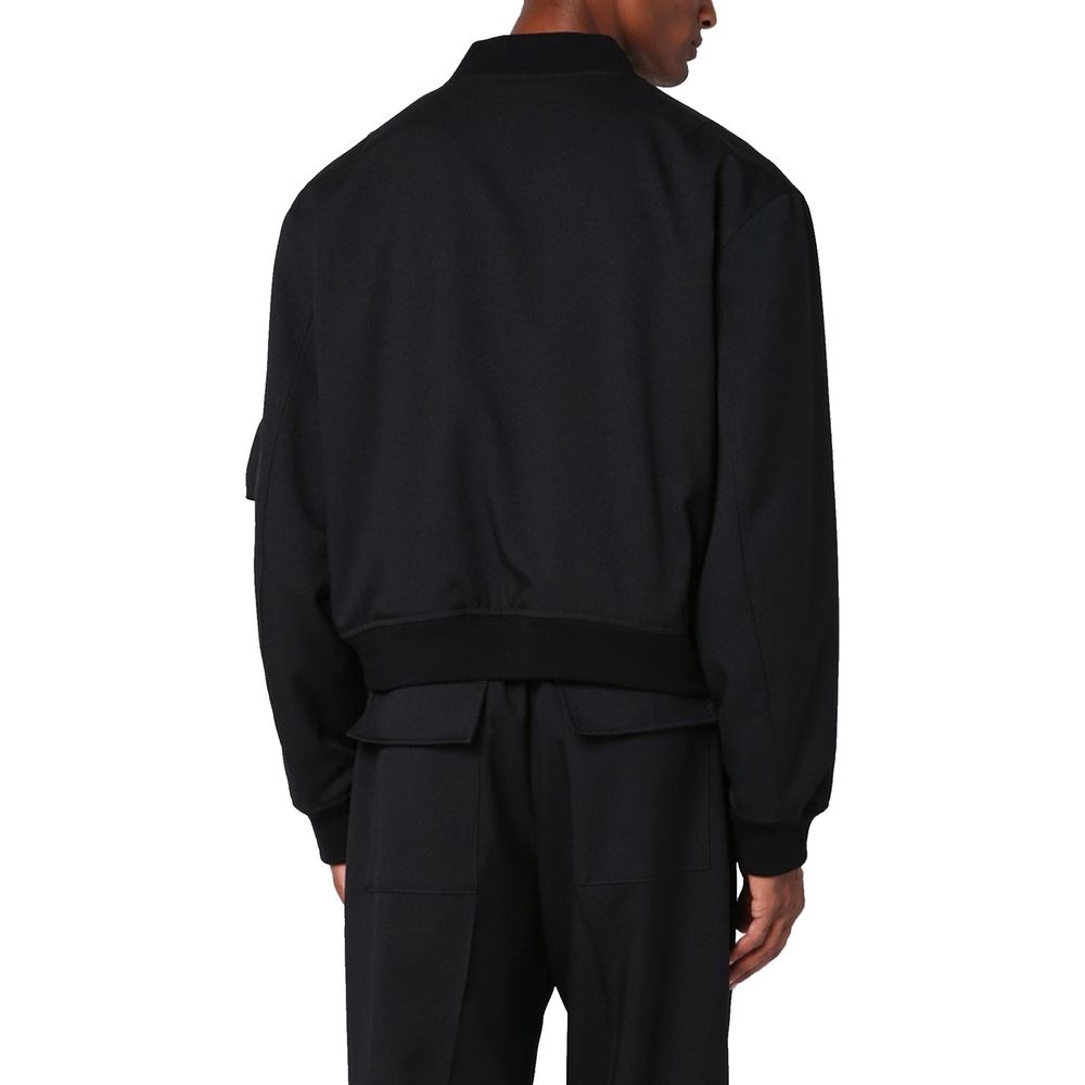 Jil Sander Schwarzer Bomber aus Polyester-3