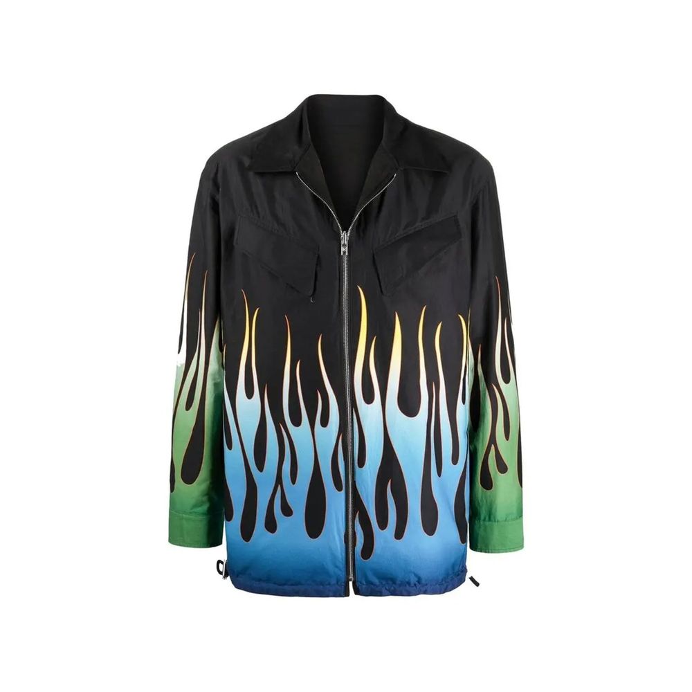 Kenzo Schwarze Baumwoll-Shell-Jacke-1