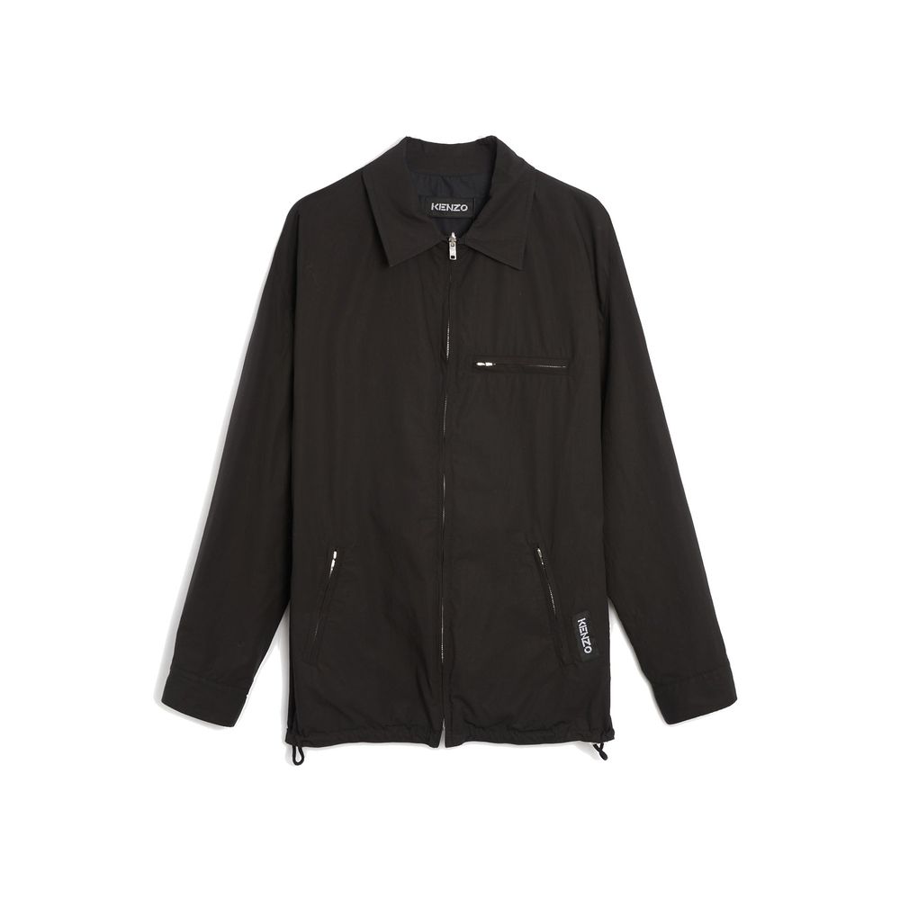 Kenzo Schwarze Baumwoll-Shell-Jacke-3