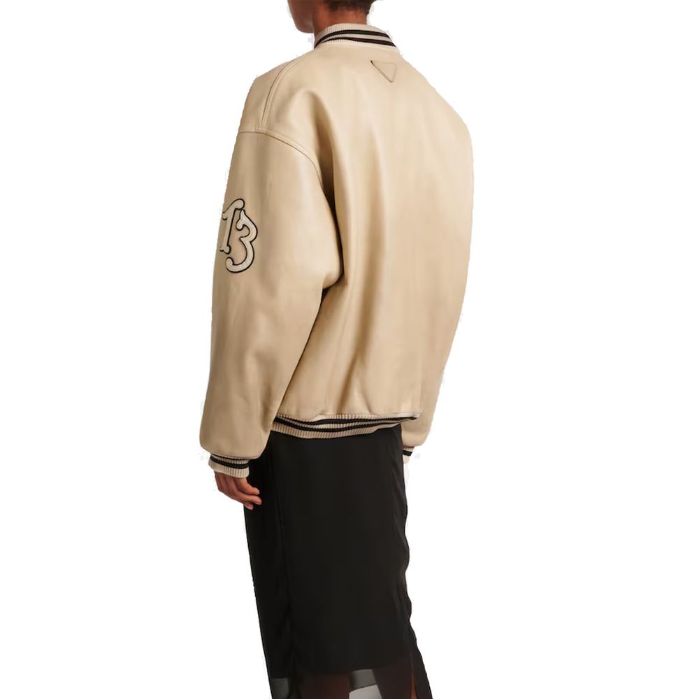 Prada Beige Calfskin Bomber-2