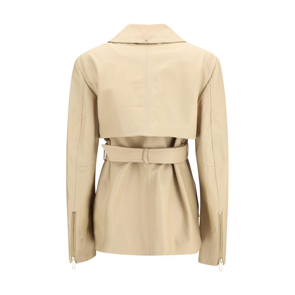 Max Mara Beige Leather Jacket-2