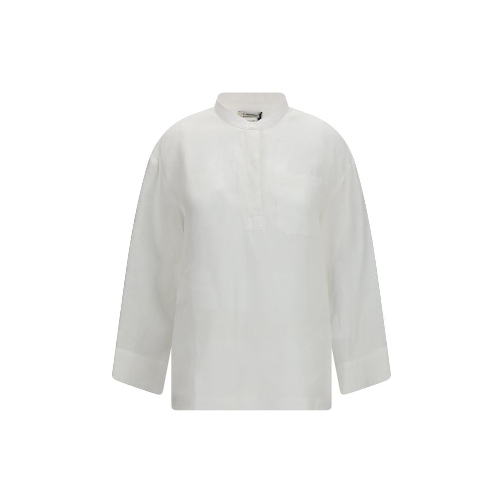 'S Max Mara Weißes Leinenhemd