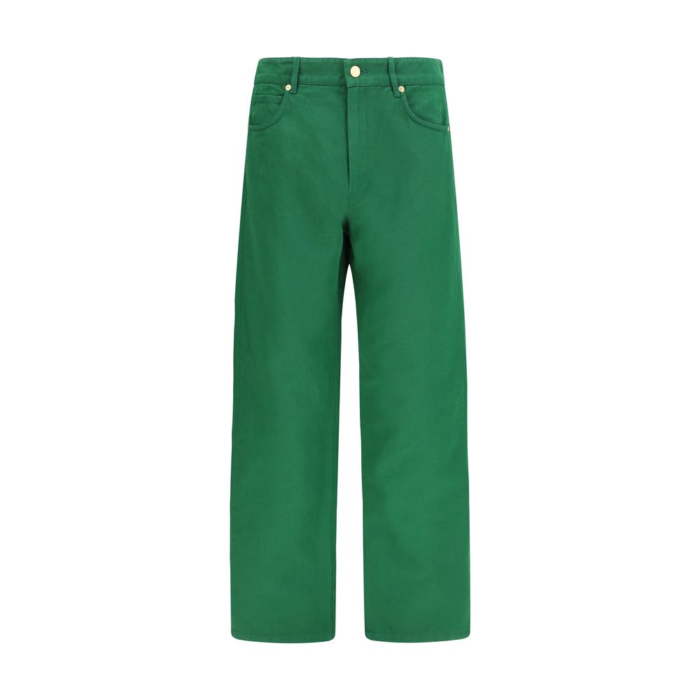 'S Max Mara Zweifarbige Baumwoll-Freizeithose