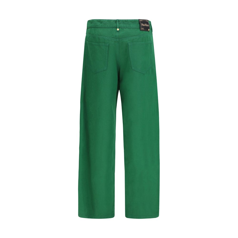 'S Max Mara Zweifarbige Baumwoll-Freizeithose-2