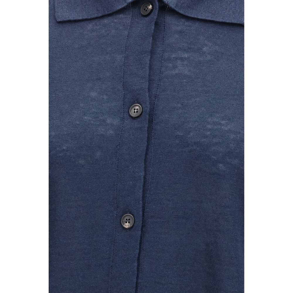 'S Max Mara Blue Linen Cardigan-3