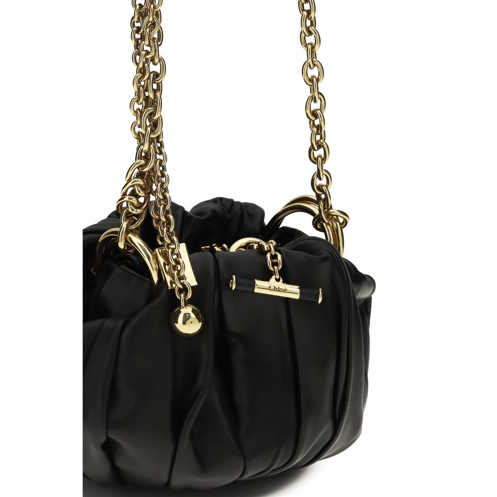 Chloé Black Lambskin Shoulder Bag Ovis Aries Aries-4