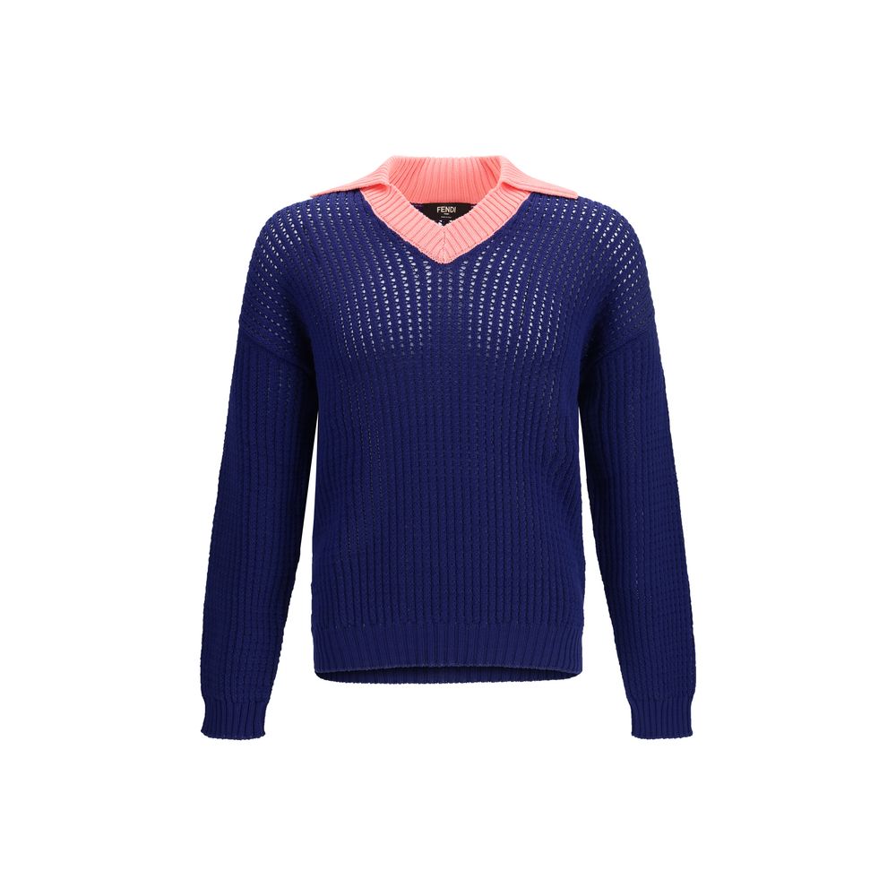 Fendi Blauer Baumwollpullover-1