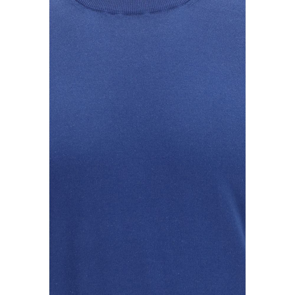 Brunello Cucinelli Blue Cotton T-Shirt-3