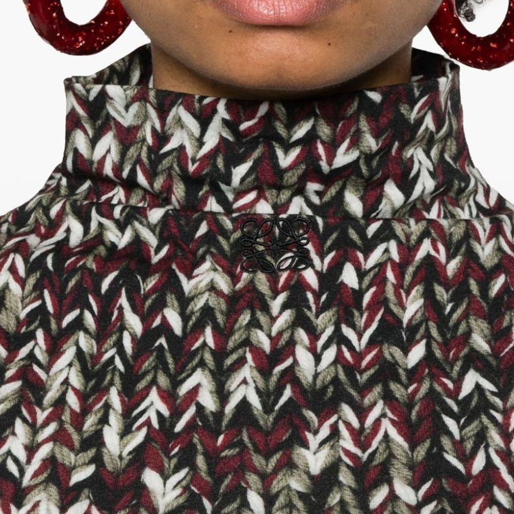 Loewe Zweifarbige Baumwoll-Langarmshirt-4