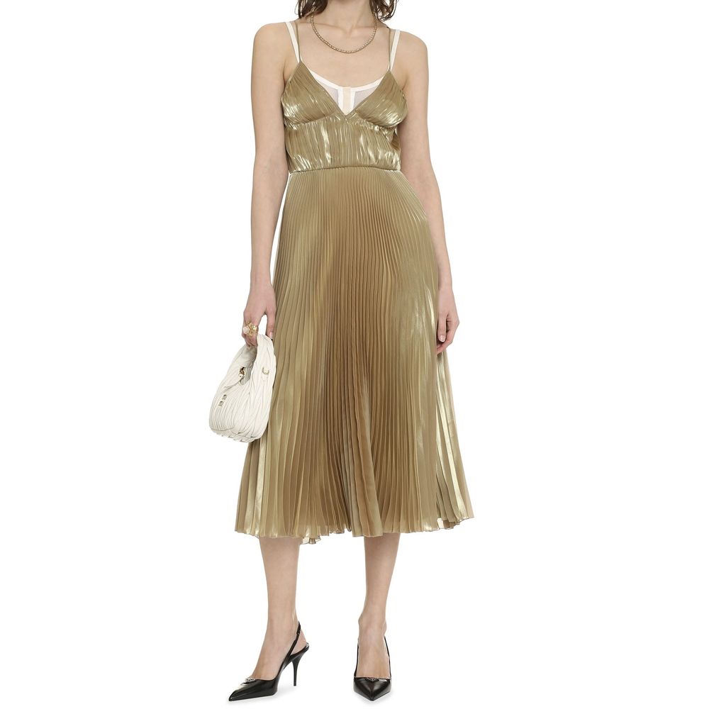 Prada Goldfarbenes Polyester-Freizeitkleid-2
