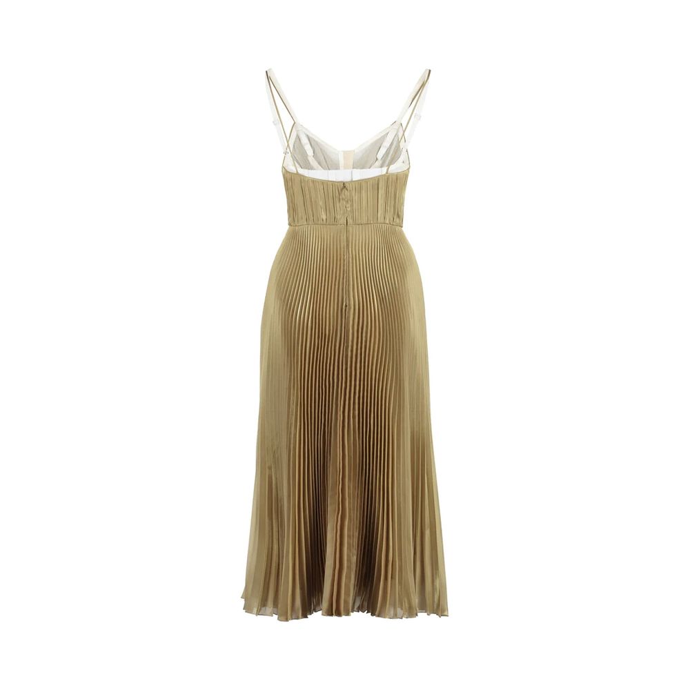 Prada Goldfarbenes Polyester-Freizeitkleid-3