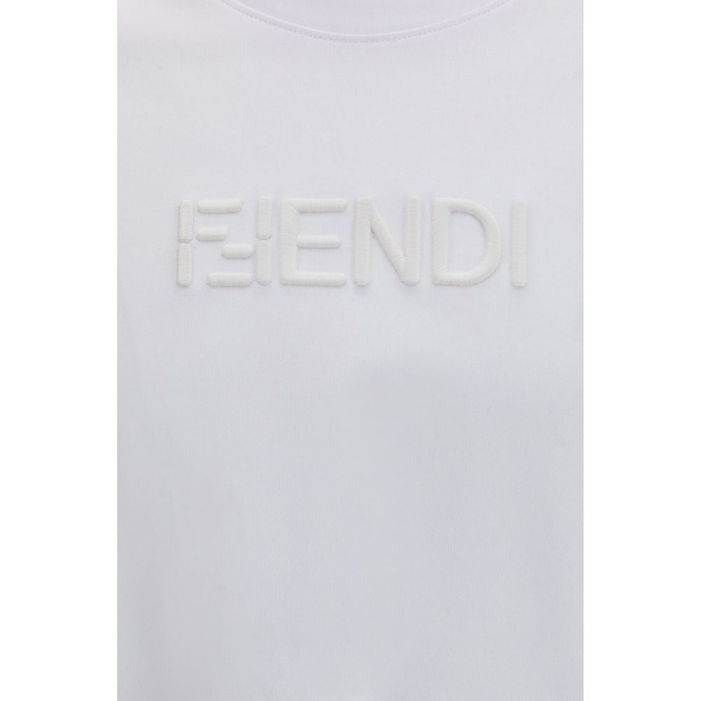 Fendi White Cotton T-Shirt-3