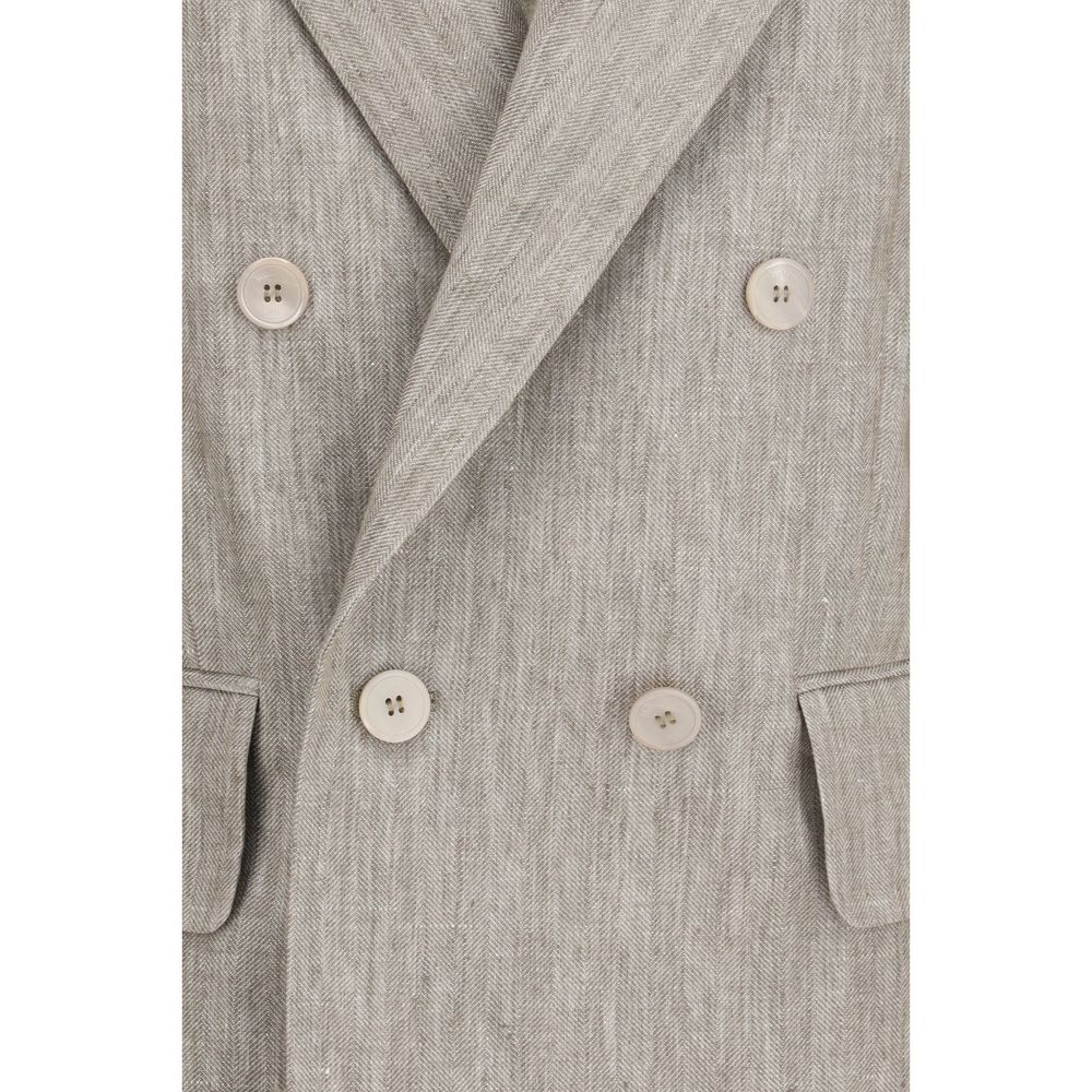 Max Mara Beige Leinenblazer-3