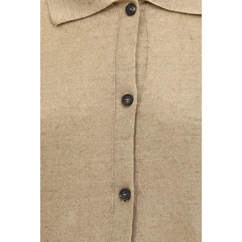 'S Max Mara Beige Linen Cardigan-3