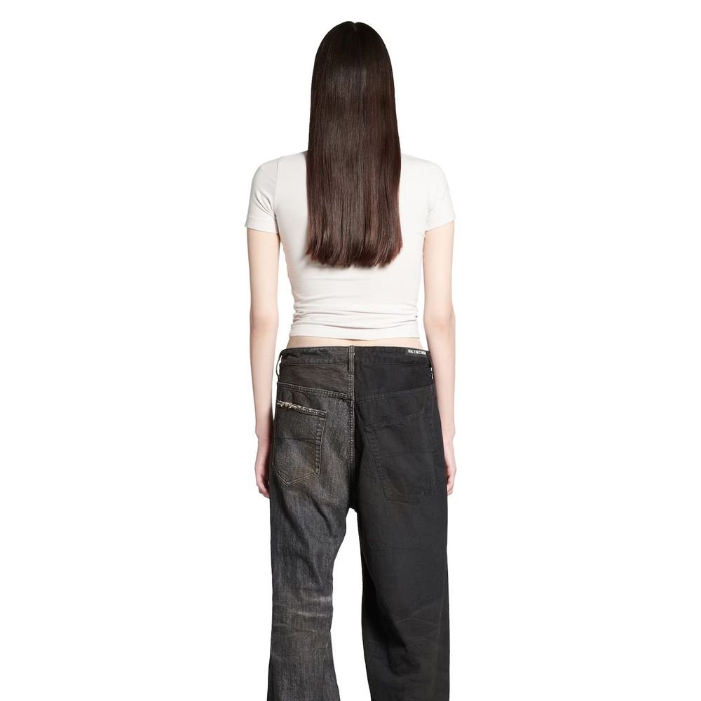 Balenciaga Weißes Baumwoll-T-Shirt-3