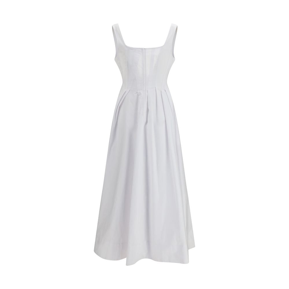 Max Mara Weißes Baumwoll-Freizeitkleid-2