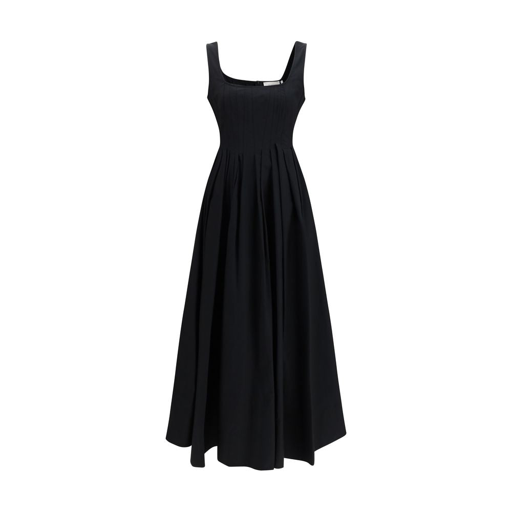 Max Mara Schwarzes Baumwoll-Freizeitkleid