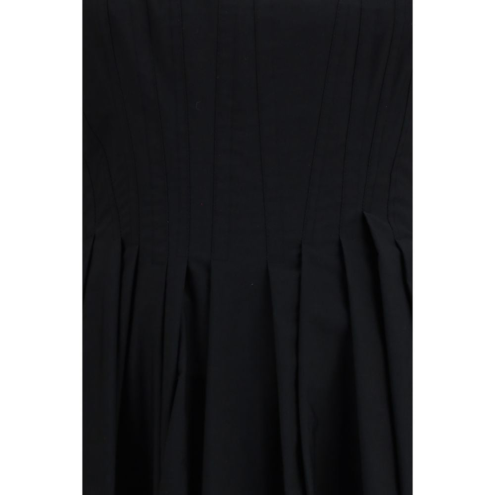 Max Mara Schwarzes Baumwoll-Freizeitkleid-3