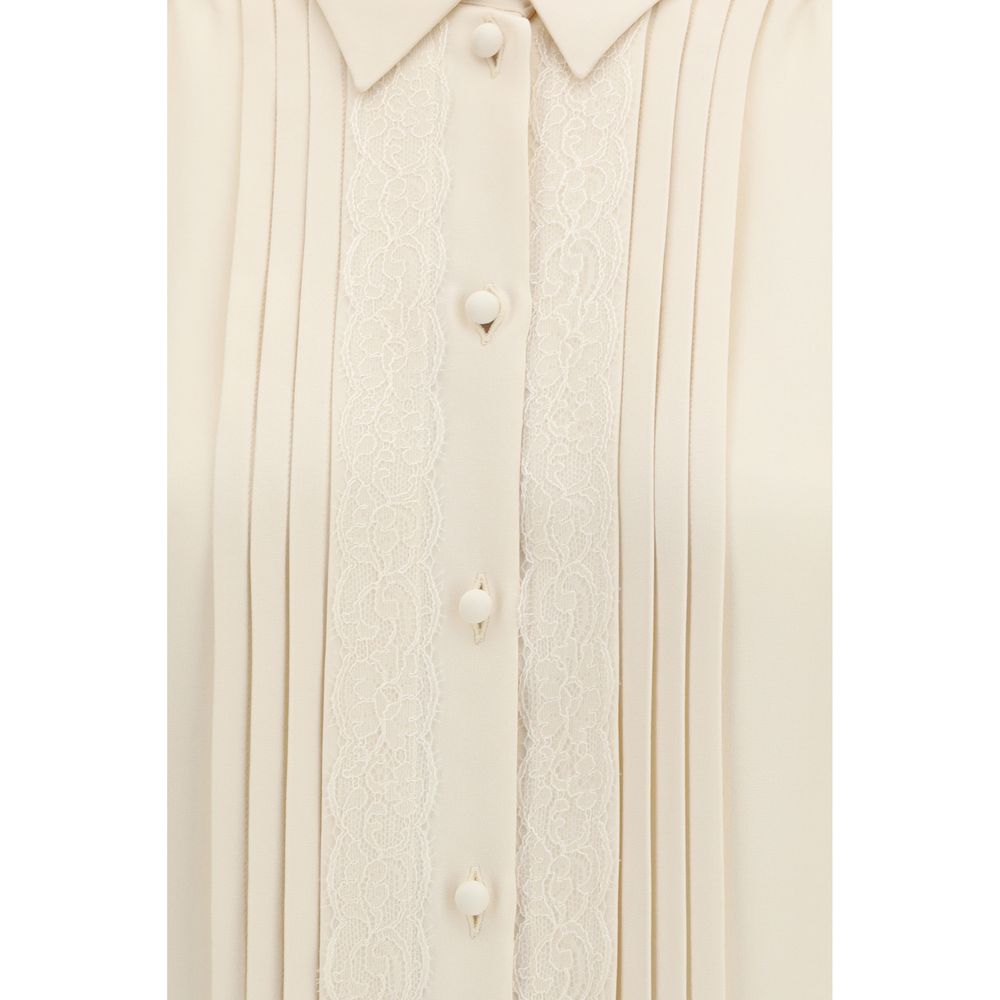 Valentino Beiges Seidenhemd-3