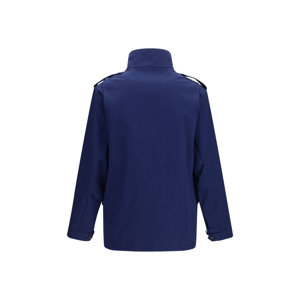 Valentino Garavani Blauer Baumwollmantel-2