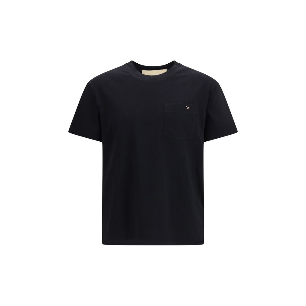 Valentino Schwarzes Baumwoll-T-Shirt