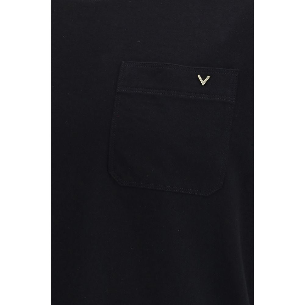 Valentino Schwarzes Baumwoll-T-Shirt-3