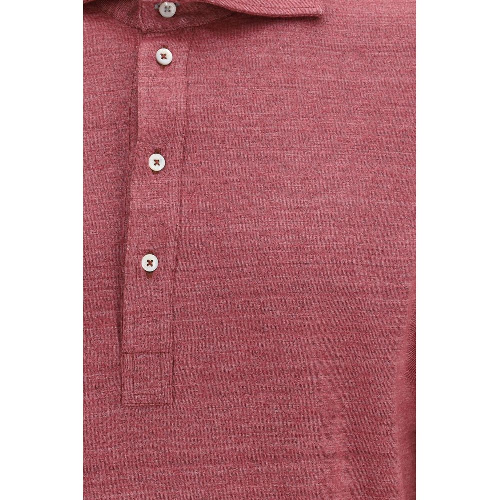 Brunello Cucinelli Mehrfarbiges Poloshirt aus Leinen-3