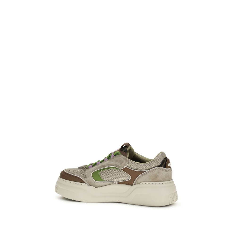 Fendi Braune Kalbsleder Bos Taurus Chunky Sneaker-3