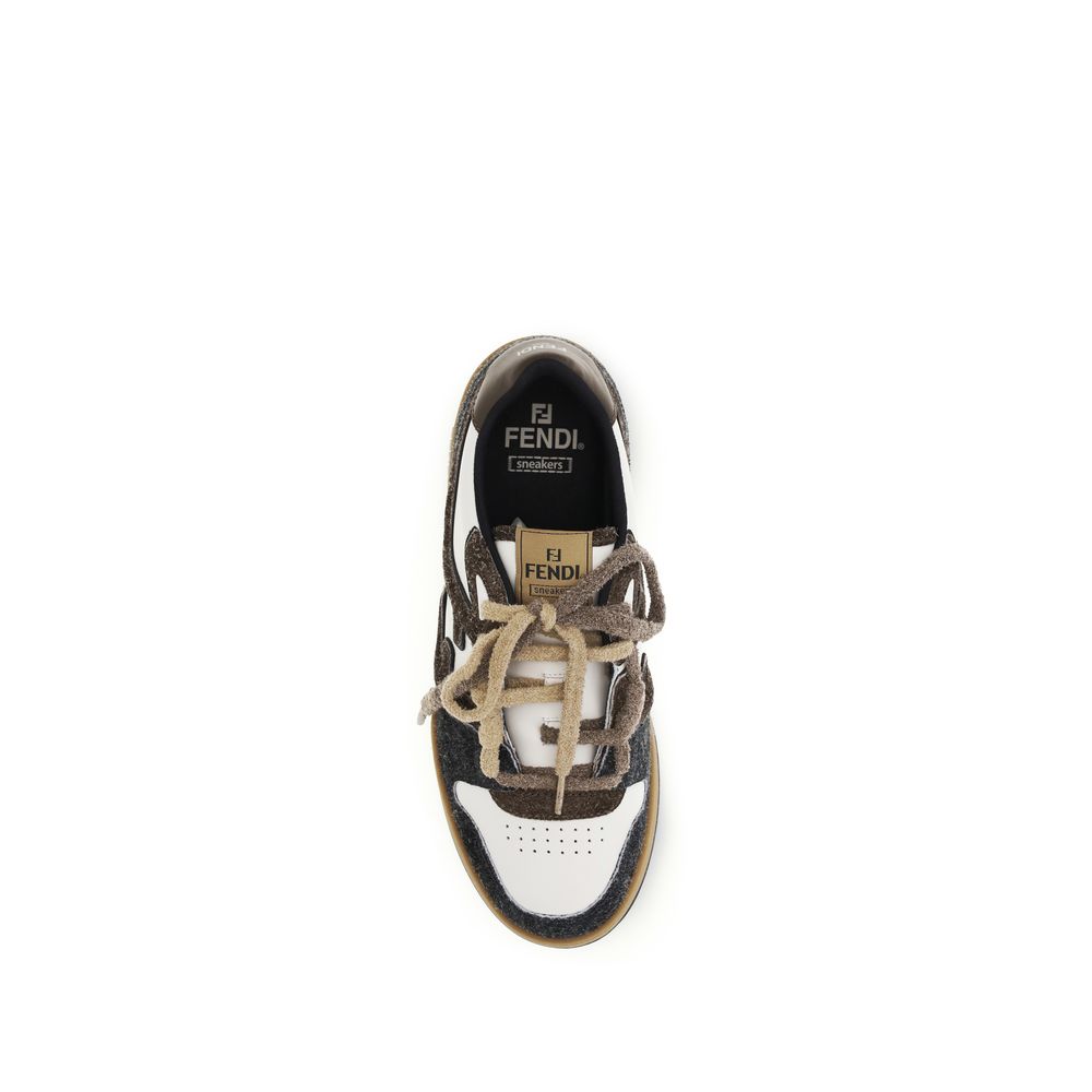 Fendi Multicolor Calf Leather Bos Taurus Low Top Sneakers-4