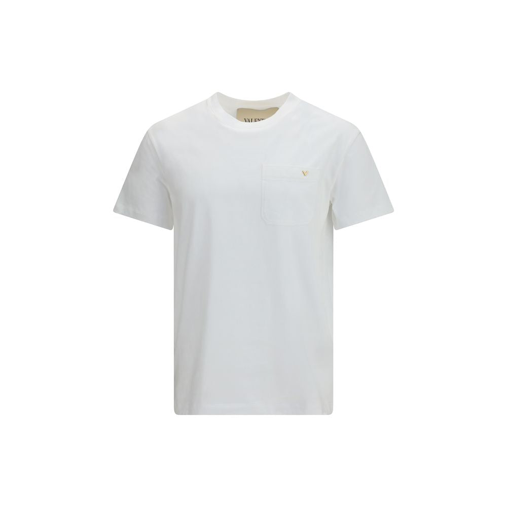 Valentino Weißes Baumwoll-T-Shirt-1