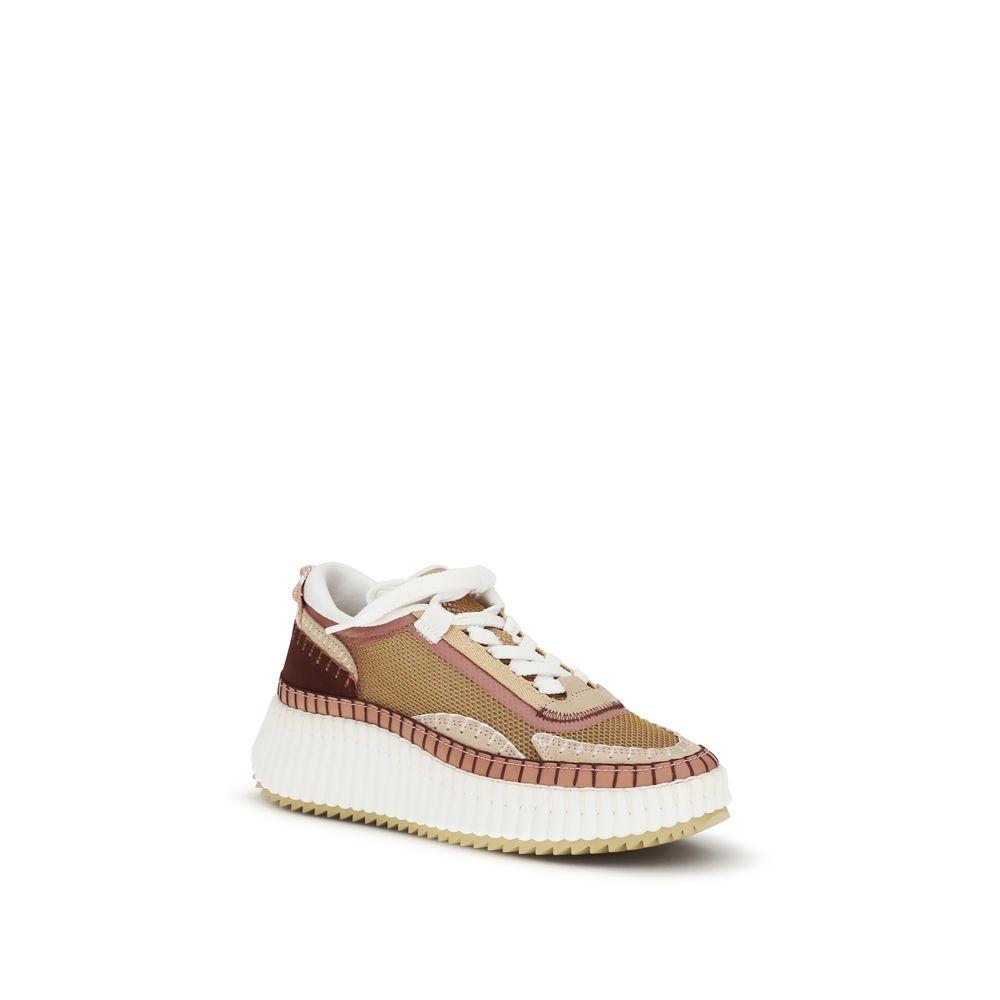 Chloé Braune Chunky Sneaker aus Polyester-2