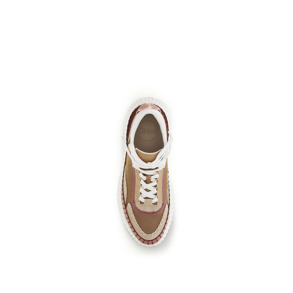 Chloé Braune Chunky Sneaker aus Polyester-4
