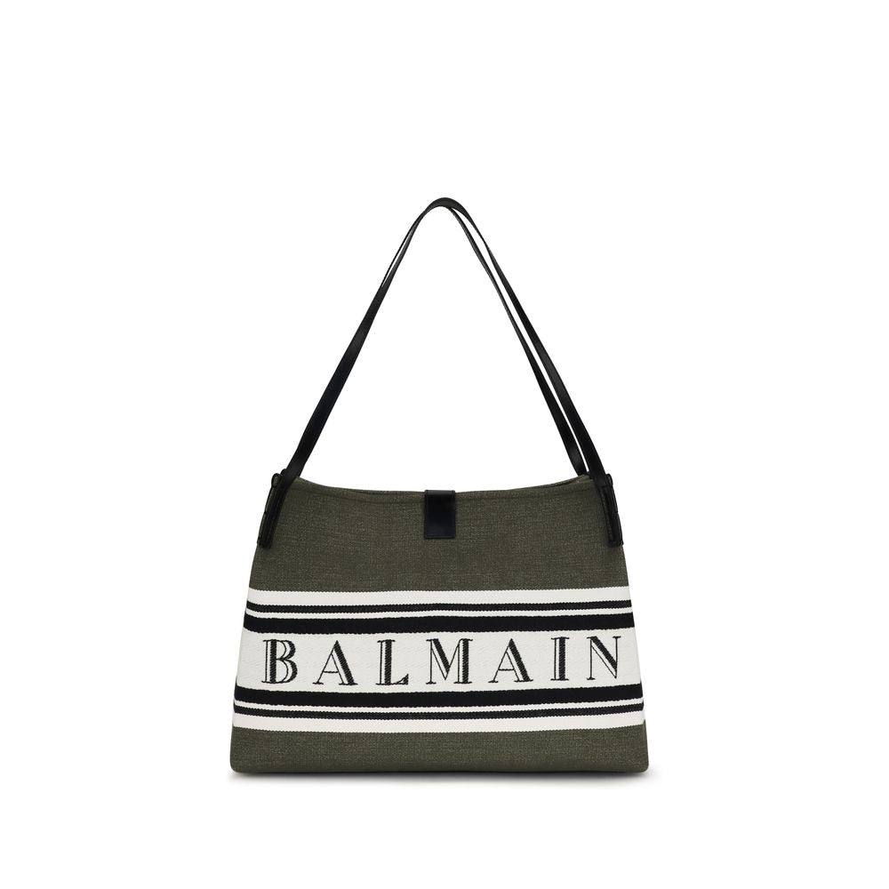 Balmain Black Cotton Shoulder Bag-1