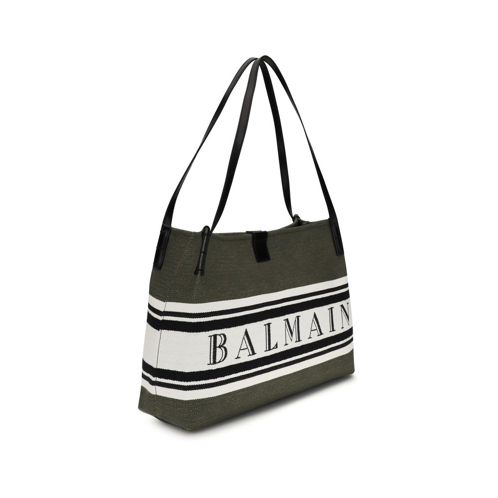 Balmain Black Cotton Shoulder Bag-2