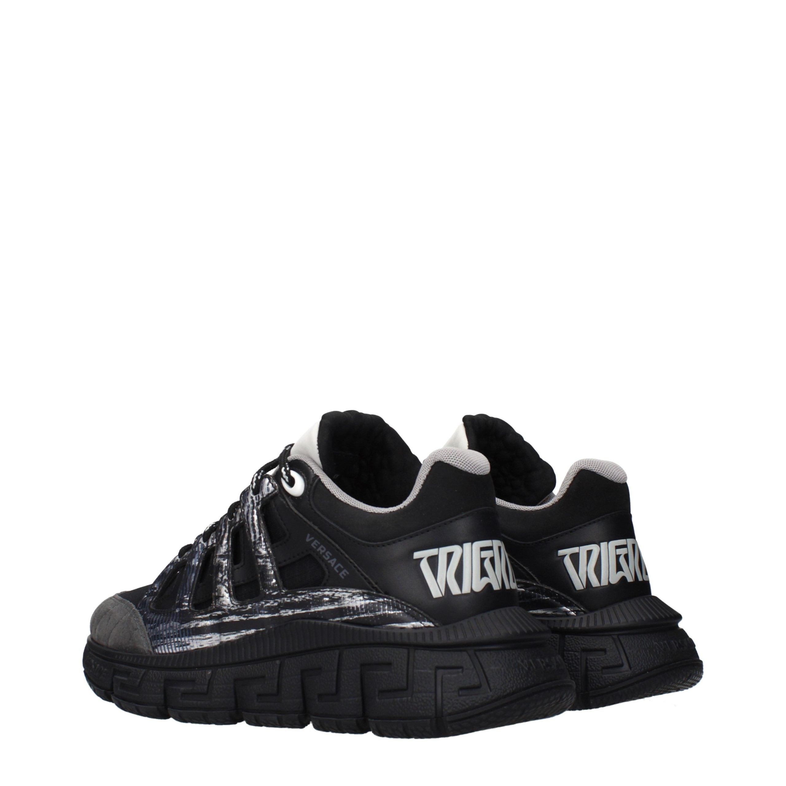 Versace Schwarze Stoff-Sneaker-4