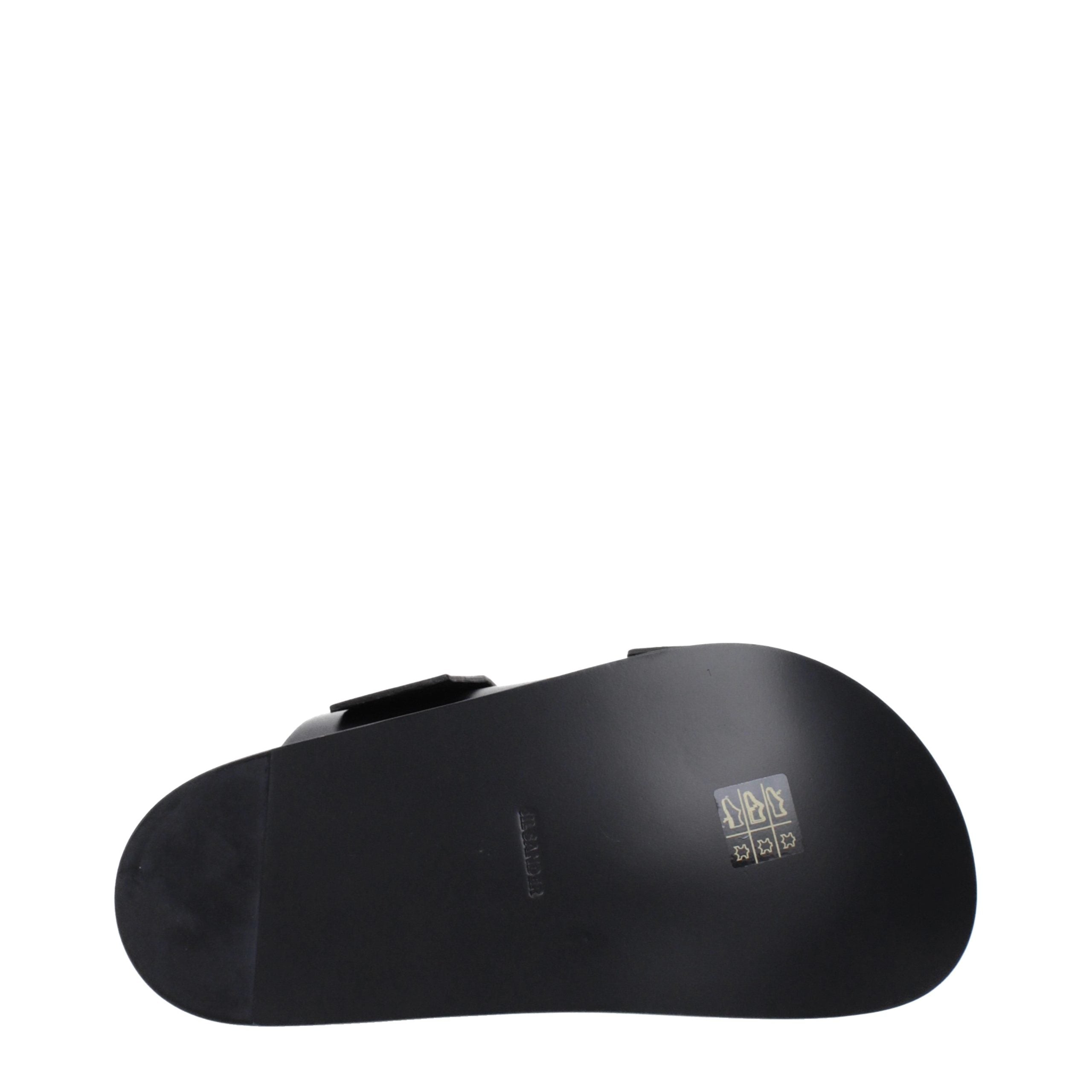 Jil Sander Schwarze Leder-Slipper-5