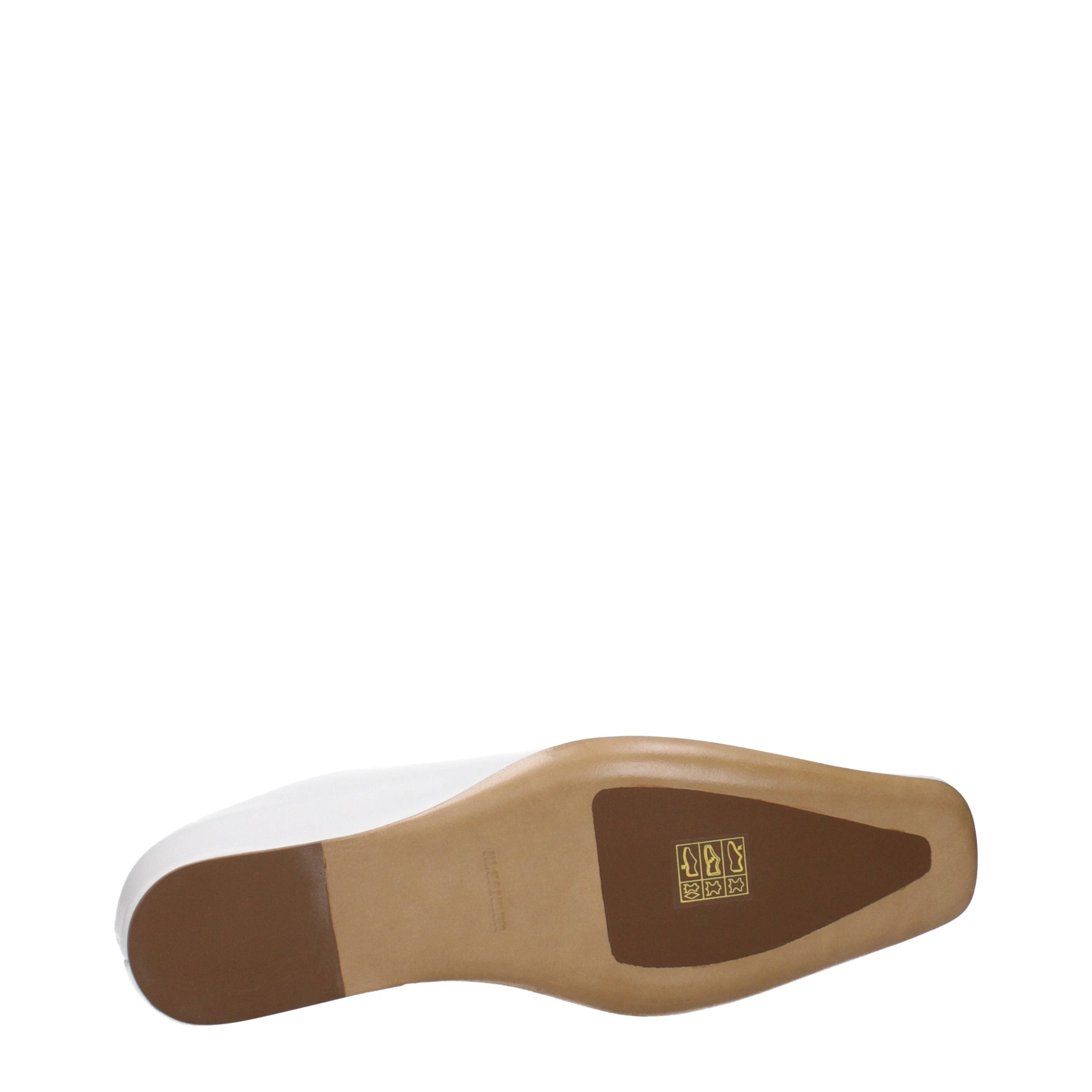Jil Sander Weiße Leder-Pantoffeln-5