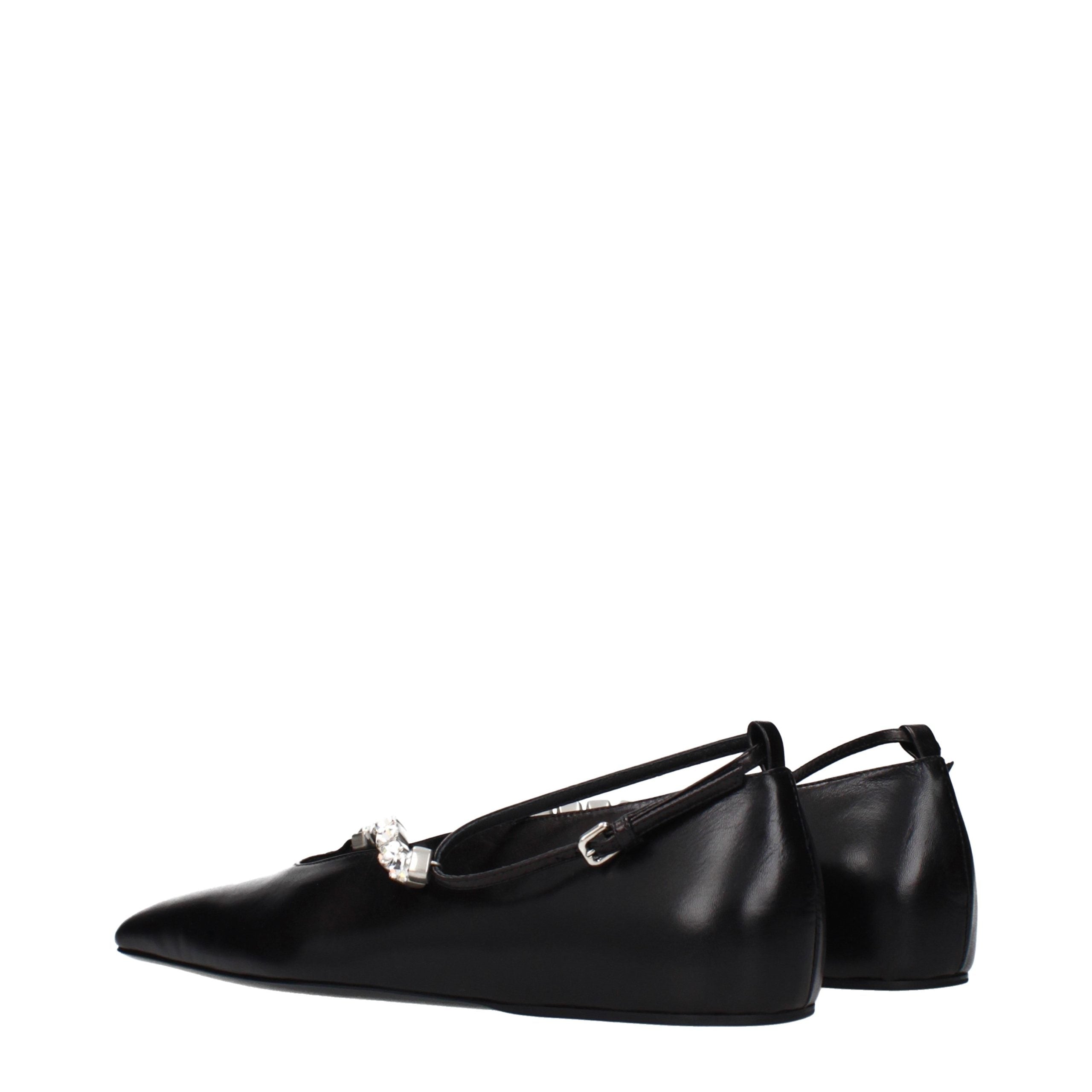 Jil Sander Schwarze Ballerinas aus Leder-4