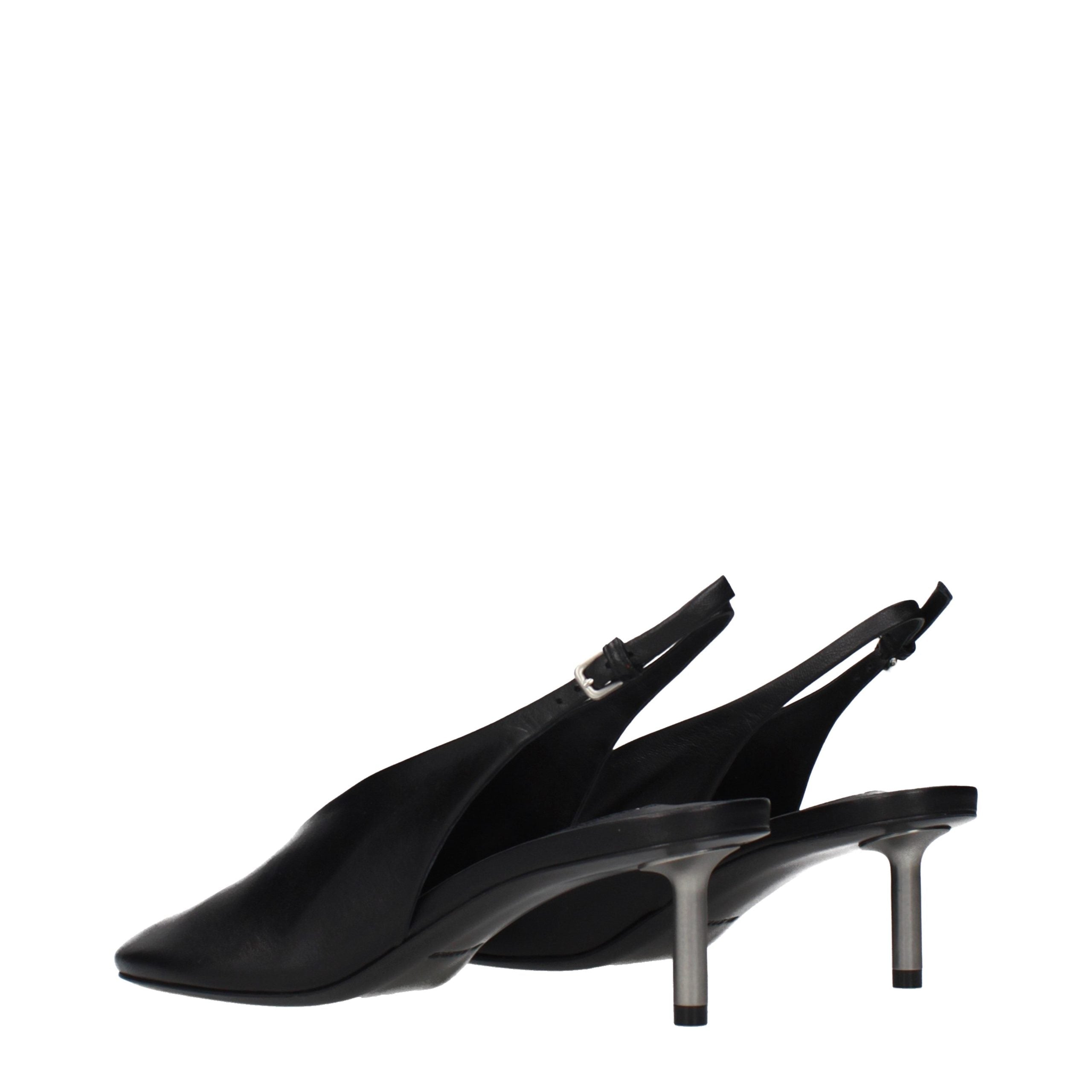 Jil Sander Schwarze Leder Pumps mit hohem Absatz-4