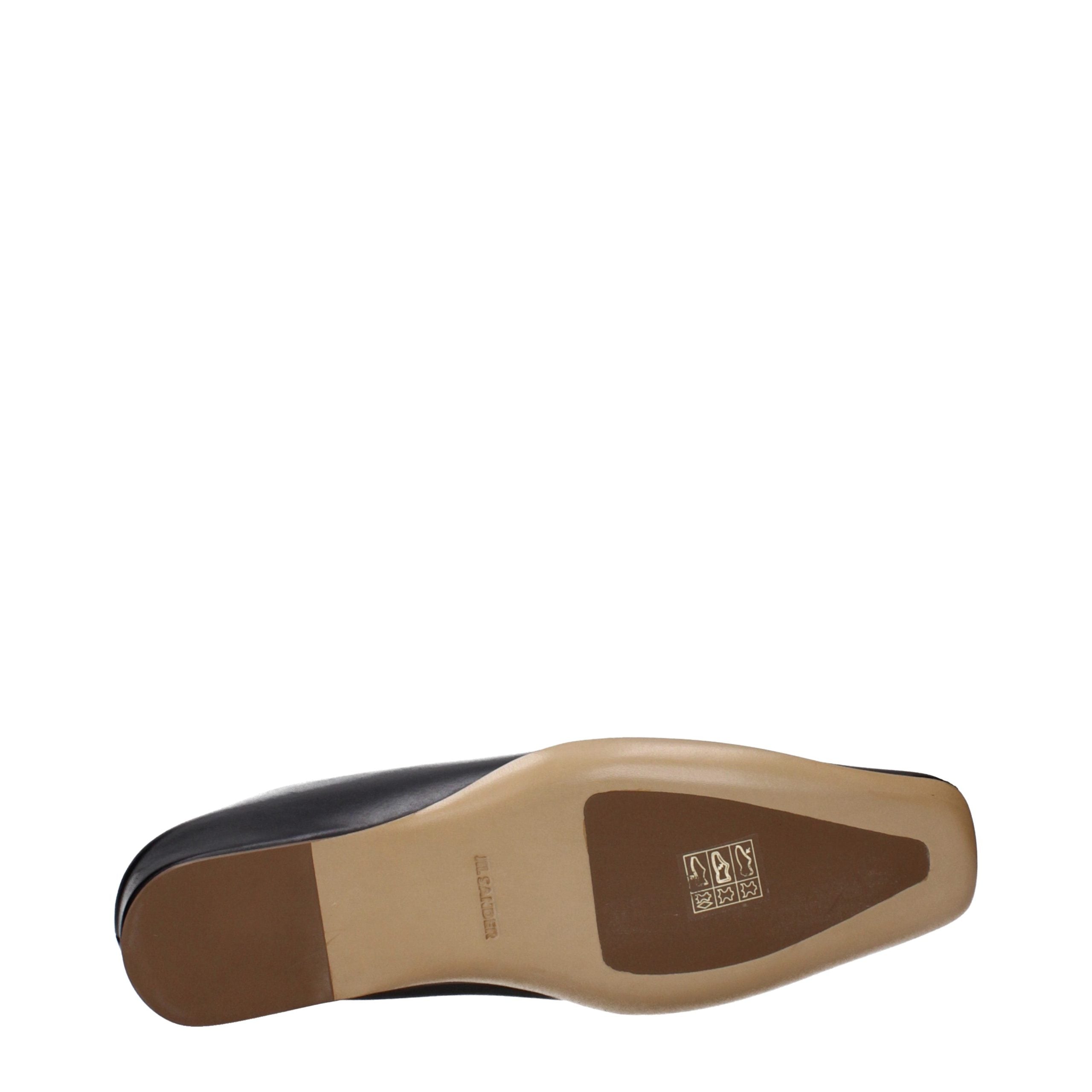 Jil Sander Schwarze Leder-Slipper-5